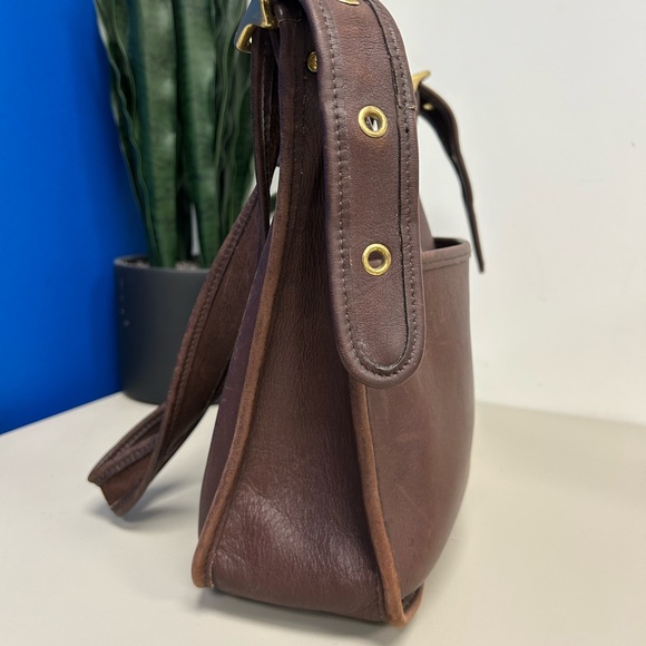 VTG Old Coach 9966 Leather Shoulder Bag Dark Brown - Picture 3 of 6